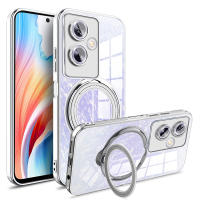 Funda De Soporte de Anillo Magnético Transparente, Galvanoplastia Para OPPO A79 5G - details 5