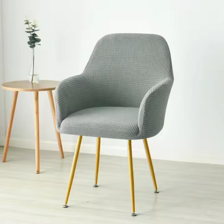 Fundas elásticas de lana Polar Ajuste perfecto para sillas de brazo alto, ideal para sillón de comedor, decoración para hogar y boda - 1