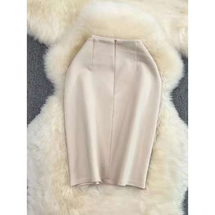 Falda pelada elegante para mujer, faldas informales de longitud media para oficina y trabajo OL, moda de verano - 1