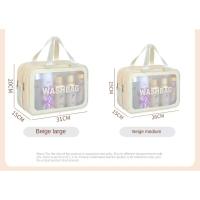 Bolsa De Maquillaje Portátil De Gran Capacidad Para Viajes Y Fitness Separación Seco-Mojo Bolsa De Almacenamiento Para Toallitas Y Artículos De Higiene - details 0