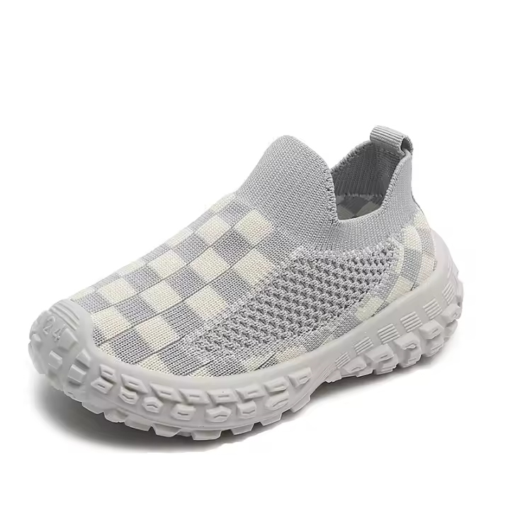 Zapatos deportivos para niños 2025 primavera y otoño nuevos zapatos casuales para niños zapatos de malla transpirable zapatos tejidos voladores para niñas de suela suave zapatos de bebé - 1