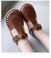 Sandalias de niña Primavera-Verano 2024 Estilo británico Zapatos de playa de cuero - details 4