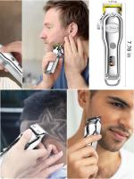 Cortadora de Cabello Profesional Hatteker Set de Afeitadora de Hombre Inalámbrica Eléctrica para Barber LCD Pantalla Carreras de Afeitado Rotativo para Hombres - details 0