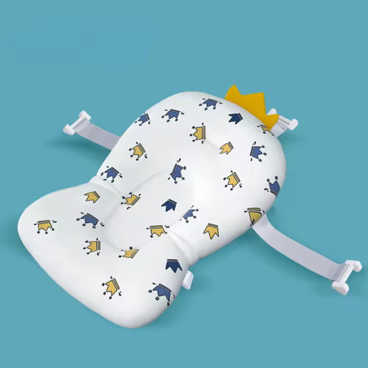 Asiento de baño para bebé, alfombrilla de apoyo plegable para bañera de bebé, almohadilla y silla para bañera de recién nacido, almohada antideslizante para bebé, cojín suave y cómodo para el cuerpo - 1