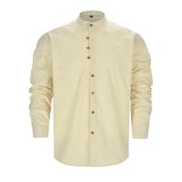 Camisa De Manga Larga Para Hombres, Camisa De Lino Informal De Otoño, Estilo Retro Chino, Cuello Delgado, Abrigo Para Hombres - details 3