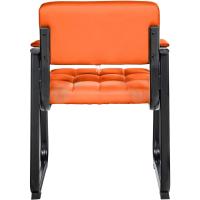 B Tapizada En Cuero Sintético I Silla De Espera con Reposabrazos I Silla Confidente con Base De Metal I Color:, Color:Negro - details 15