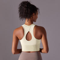Tops para mujer, Top moldeador de punto de Color sólido, ropa de Yoga recortada en la espalda, deportes, correr, camiseta sin mangas - details 46