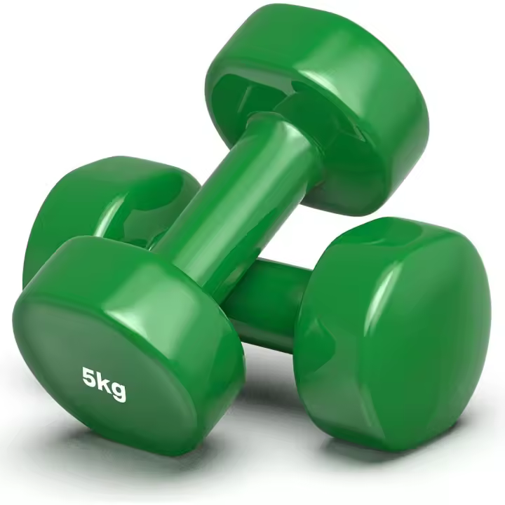 Mancuernas Vinilo 0,5-10 kg - Ideal para Entrenamiento en casa y Gimnasio - Peso y Color a Elegir + PDF Workout - 1