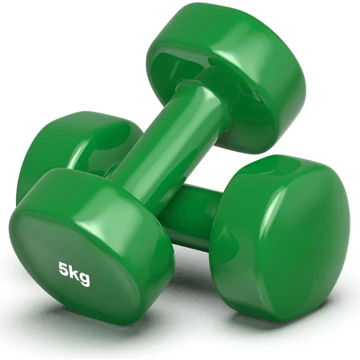 Mancuernas Vinilo 0,5-10 kg - Ideal para Entrenamiento en casa y Gimnasio - Peso y Color a Elegir + PDF Workout - 1