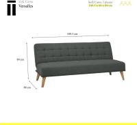Modelo Versalles - Sofá Cama con Apertura Clic-Clac |   Donde la elegancia y el confort se encuentran |   Diseño Capitoné en Color Visón |   189,5 x 88 x 89 cm - details 28