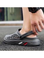 Sandalias para hombre, zuecos de verano, zapatillas de jardín EVA, zapatos con agujeros, sandalias con plataforma para playa, toboganes de baño para interior de casa de talla grande - details 7