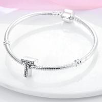 Series de Encantos de Plata Esterlina S925 Letras de Alfabeto Ajuste para Pulsera y Brazalete de 3mm Joyería Fina de Cumpleaños para Mujeres - details 19