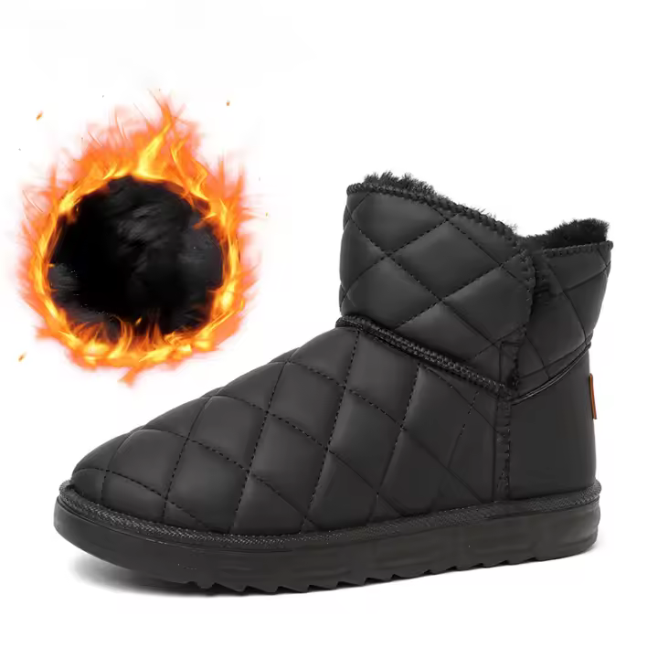 Botas de nieve de lana engrosada cálida nieve zapatos de algodón versátil casual - 1