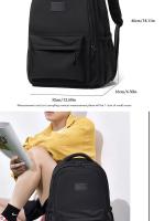 Mochila Universitaria de Gran Capacidad Color Sólido para Hombres y Mujeres - details 1