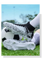 Zapatos de fútbol TF/FG para hombre, botas de fútbol de tobillo alto para niños pequeños, hierba antideslizante para exteriores, zapatillas de entrenamiento Multicolor, nuevas - details 3