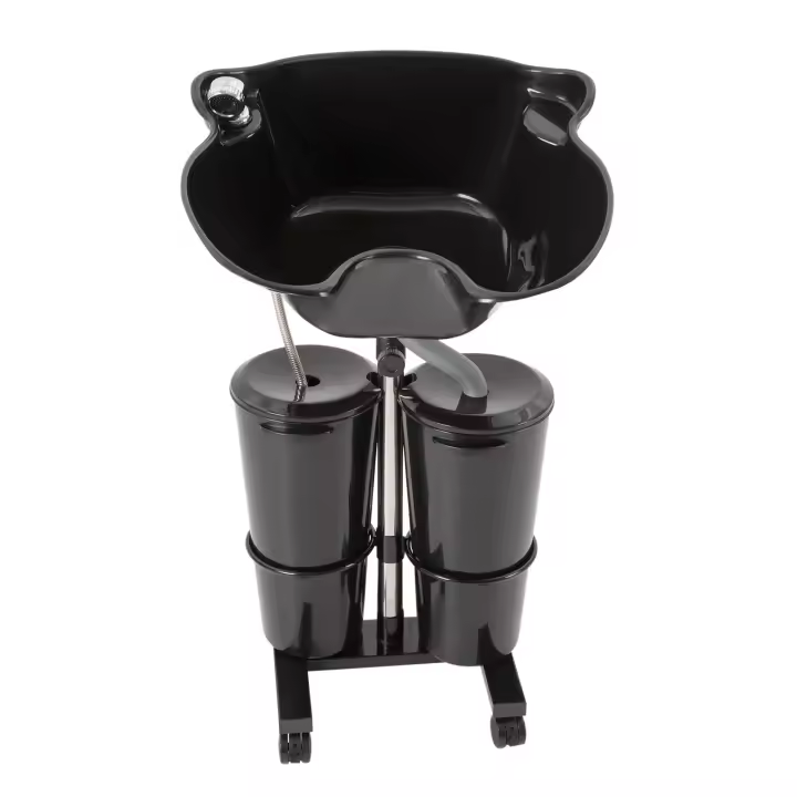Lavabo de peluquería con bomba y cubos de 2x10l, zona de lavado móvil independiente - 1