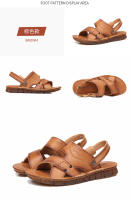 Nuevas sandalias de los hombres de cuero genuino zapatos de playa de los hombres de cuero suave suela suave suela de tendón de res zapatos de cuero fresco cómodo papá zapatos zapatillas hombres - details 15