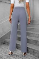 Pantalones elegantes de cintura alta para mujer, comodidad y estilo en primavera y otoño. - details 9