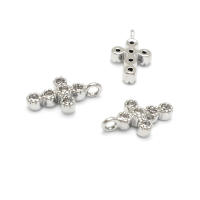 Colgantes de Cruza de Latón Dorado de 18K Joyería DIY Hallazgos de Collares y Pendientes - details 21