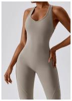 Traje de Yoga para Mujer con Almohadilla de Pecho Aéreo Sin Mangas de Ballet Danza Fitness Deporte Gimnasio Ropa Deportiva Material Exterior de Nylon Temporada Primavera/Verano - details 21