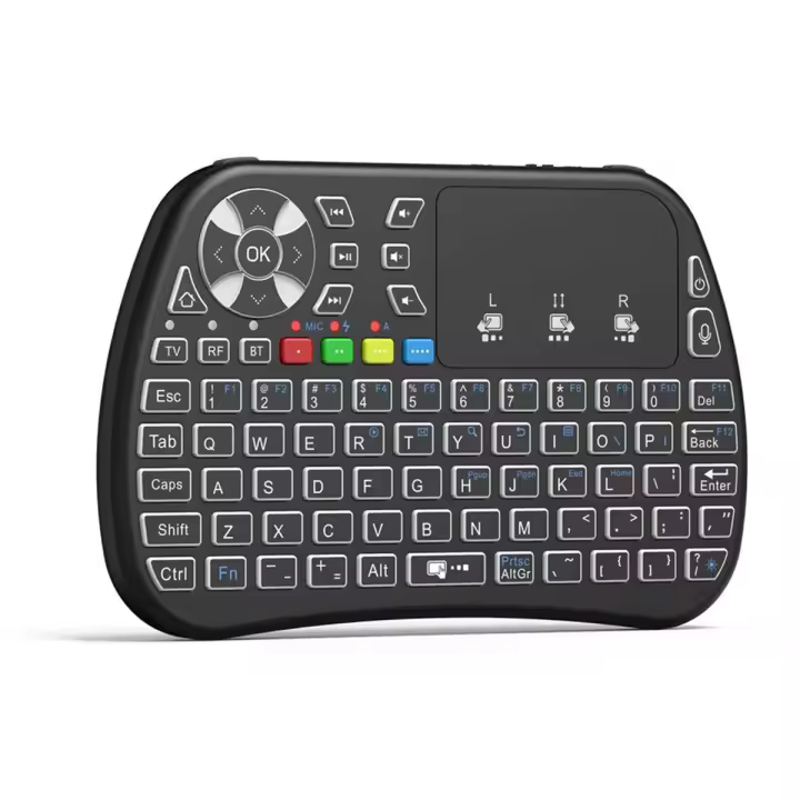 Miniteclado inalámbrico con Bluetooth, 2,4G, ratón aéreo inglés, panel táctil remoto para Smart TV Box PC IPad - 1