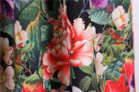 Women vintage spaghetti strap floral print high waist elegant sleeveless a-line party midi dress - details 31