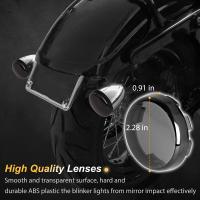 Luz de señal de giro Smoke Bullet, cubierta de lente Compatible con Harley Sportster Street Glide Road King Softail, cantidad 4 - details 2