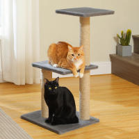 PAWZ Road Árbol para gatos pequeño con postes para rascar de Sisal y plataformas, torre para gatos para interior, rascador para gatos, accesorios para gatos, juguetes para gatos - details 2
