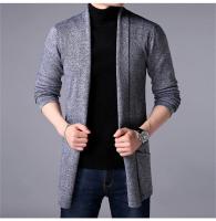 Sweater Coats Men New Fashion Autumn Men's Slim Long Solid Color Knitted Jacket Fashion Men's Casual Sweater Cardigan Coats - details 6