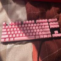 Juego de teclas de teclado nical DIY, 104 Uds., OEM, retroiluminado, un solo Color, ABS, tapa rosa para teclas Cherry MX 61/87/104 - details 3