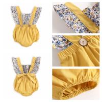 Flores Niña Mono Princesa Verano Bebé Ropa Algodón Recién nacido Mono Para Niña - details 6