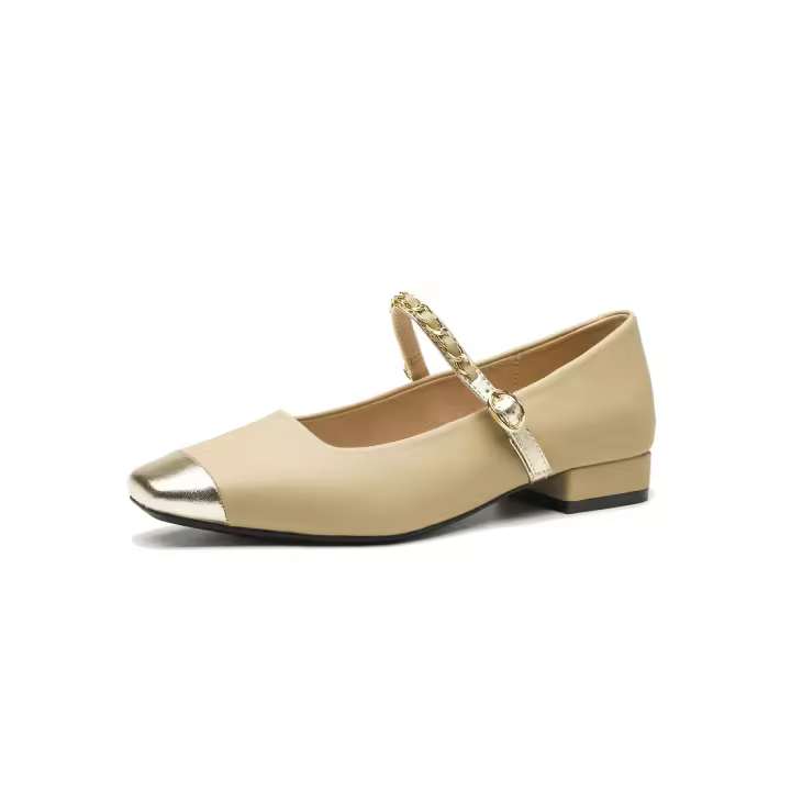 Tacones gruesos franceses de color a juego, pequeños y fragantes, solo zapatos de mujer, primavera y verano 2025, explosión Mary Jane, noche, brisa suave, tacones bajos. - 1