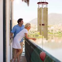 Campanas de viento de buena suerte, colgante de campana de 6 tubos para decoración del hogar, sonido claro y elegante, adecuado para uso interior y exterior - details 3