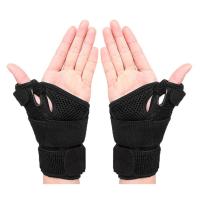 Muñequera de nailon para pulgar, férula Flexible para Tendinitis, banda protectora de muñeca, protector de muñeca elástico ajustable ligero para el hogar - details 2