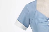 Vestido Retro de Cintura Alta con Botones de Frente Vestido de Swing Elegante para Mujeres - details 17