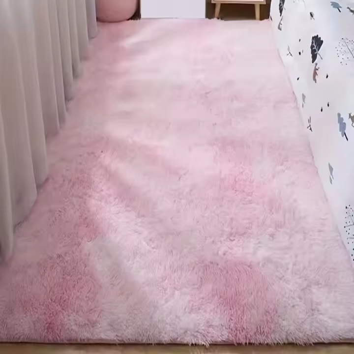 Alfombras de área ultrasónica de felpa para sala de estar, dormitorio, alfombra para bajada de cama, 1 unidad - 1