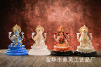 Estatua de diosa musical con Base de loto Tianmiao Yin, decoración artesanal de resina de Buda indio - details 1