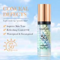 SADOER Crema de base de maquillaje de tres colores que ilumina el tono de la piel e hidrata la base protector solar SPF 50PA +++ - details 1