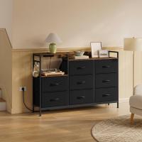 Cajonera para armario, cómoda dormitorio 8 cajones de tela, estantes de madera, cómoda de salón, cajas organizadoras, estructura metálica, estilo industrial - details 28