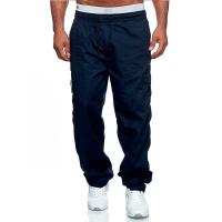 Pantalones casuales sueltos rectos con múltiples bolsillos para hombre, pantalones - details 24