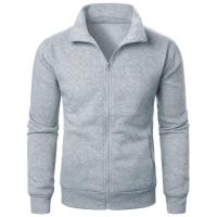 Chaqueta deportiva para hombre, informal, con cremallera, cuello levantado, abrigo con capucha, cárdigan, sólido - details 0