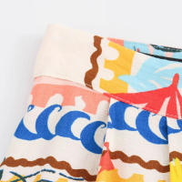 TRAFZA-Conjunto de 2 piezas para mujer, minitop con tirantes y botones estampados, sin mangas, Espalda descubierta, Falda Midi elegante de cintura alta para playa - details 46
