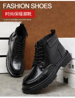 Nuevos y versátiles zapatos de cuero de terciopelo de caña alta botas cortas de moda - details 2
