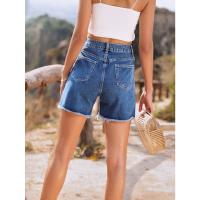 Shorts vaqueros holgados de cintura alta informales de moda para mujer - details 3