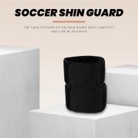 Espinilleras de fútbol, cinta de vendaje fijo, almohadillas para espinillas, previenen caídas, Vendaje deportivo elástico ajustable, negro, 1 par - details 4