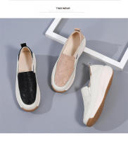 Zapatos Deportivos Casuales Para Mujer Con Suela Gruesa Talla plus 43 Material Superior De Cuero Genuino Transpirable Y Ligero Moda Zapatos Para Caminar - details 15