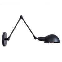 Luz de pared ajustable de 2 brazos, accesorio de iluminación de pared con brazo oscilante E26, candelabros de oficina, color negro antiguo - details 4