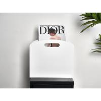 Revistero acrílico para piso, soporte de periódicos con asas, moderno Lucite para revistas y cesta de libros para baño, dormitorio, sala de estar - details 2