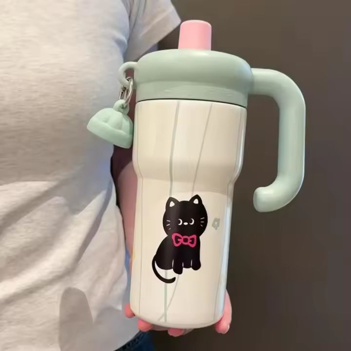 Botella de agua para beber, taza aislada de alta estética, taza helada de acero inoxidable 316, taza térmica portátil de gran capacidad para hombres - 1