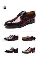 Brock en relieve oxfords zapatos de cuero para hombre - details 14